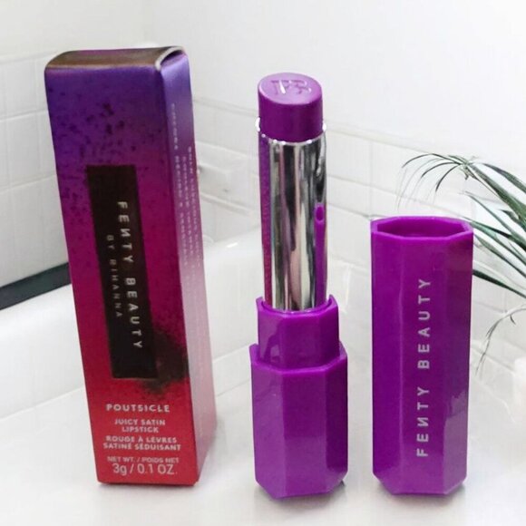 Fenty Beauty “Poutsicle” Lipstick – Purpsicle Purple, Juicy Satin Finish, 3g NWT - Picture 2 of 8